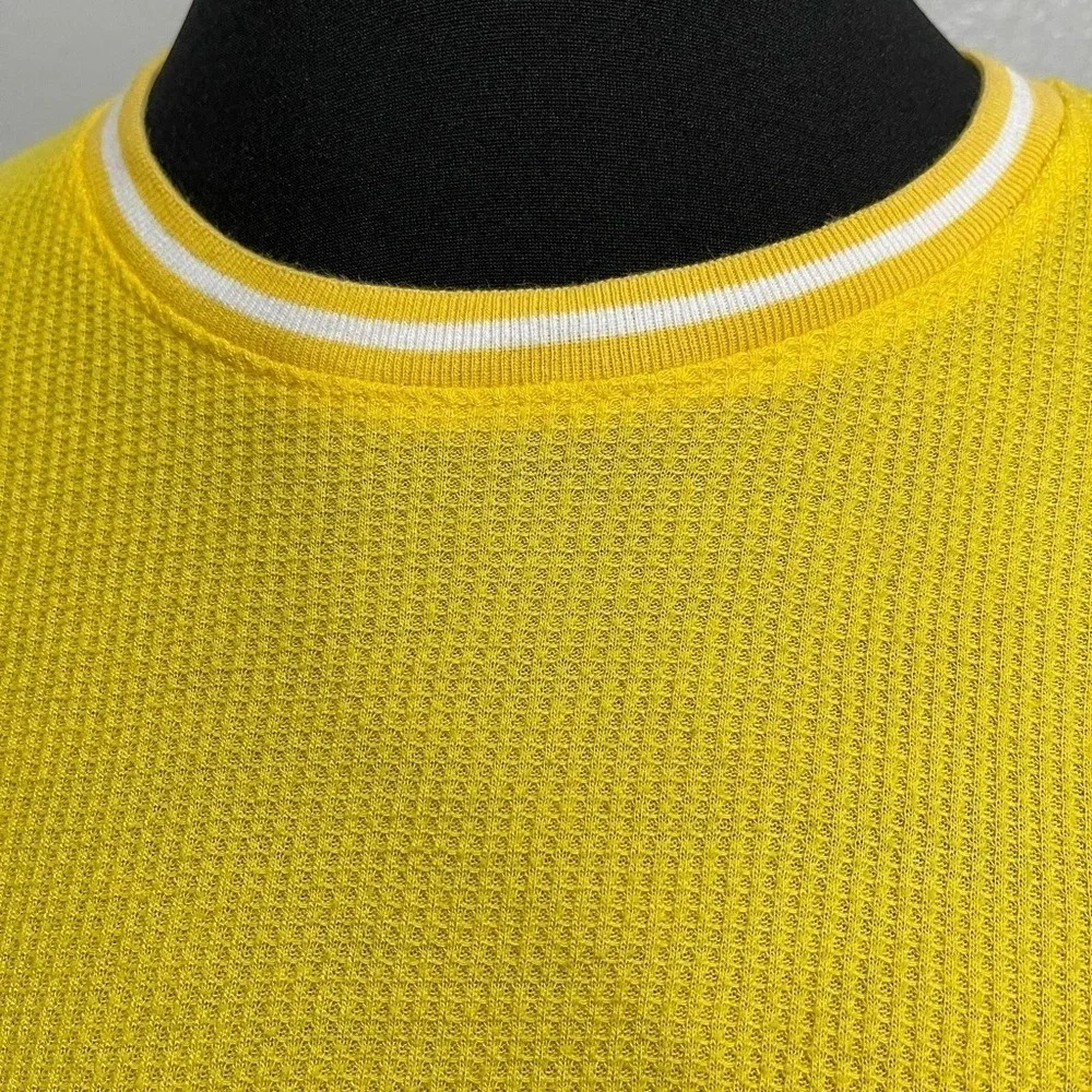 Hollister Waffle Knit Boyfriend T-Shirt Crop Sweater Size Small - Picture 2 of 8